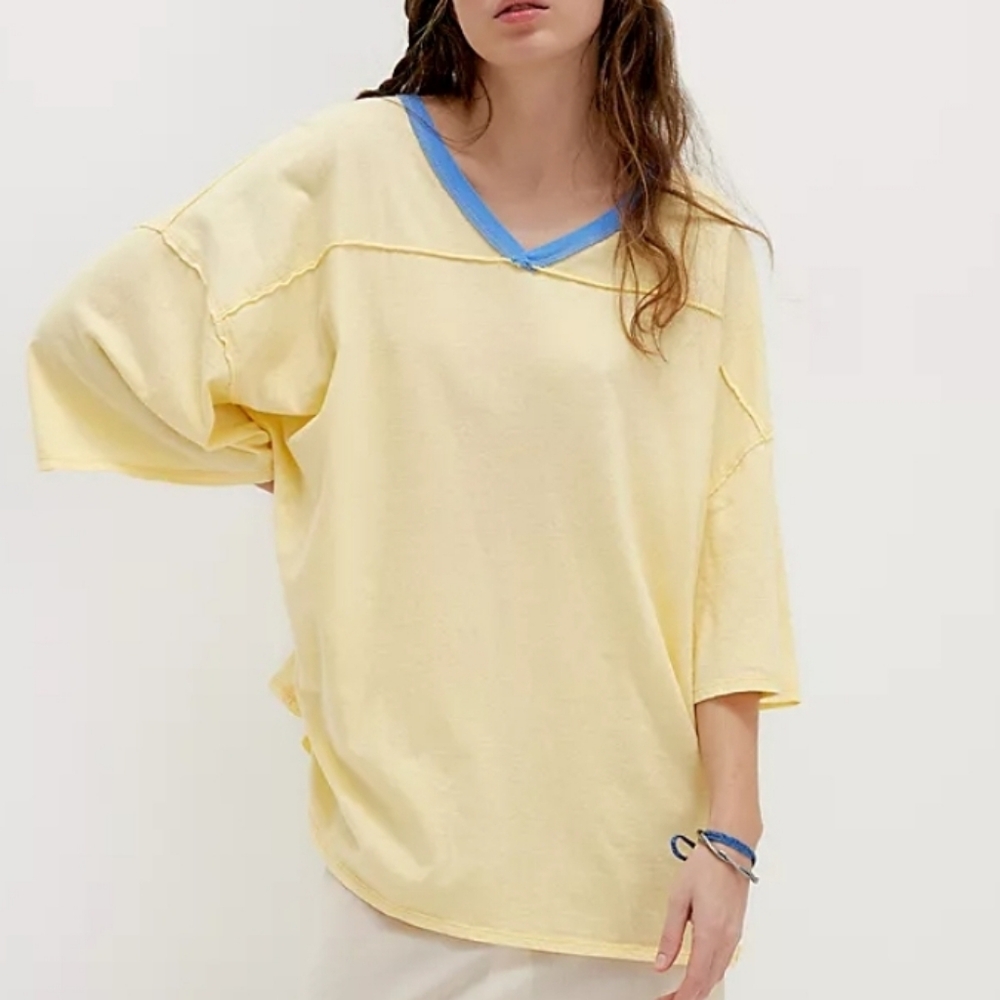 NWT We The Free Two Way Lane Tee in yellow